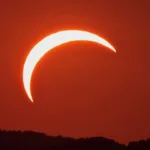 culmine dell'eclissi molto visibile